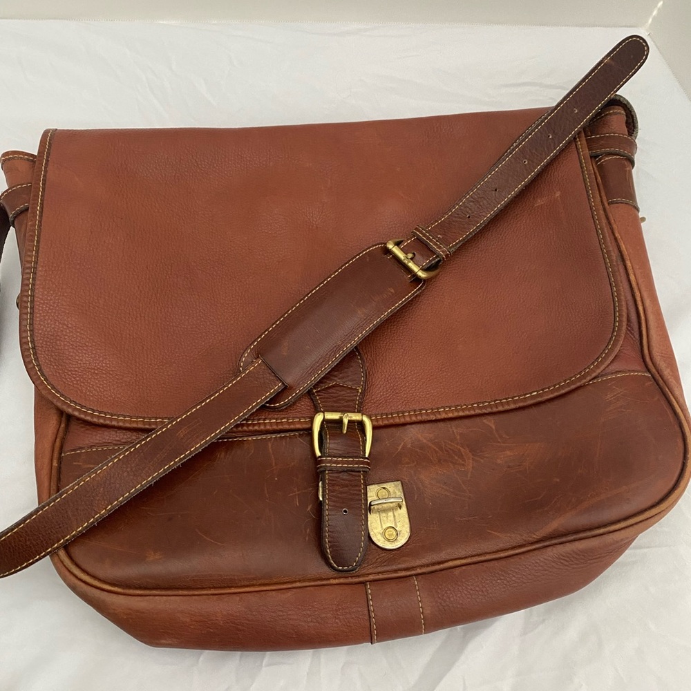 MESSENGER BAG or LAPTOP BAG LEATHER MADE IN USA